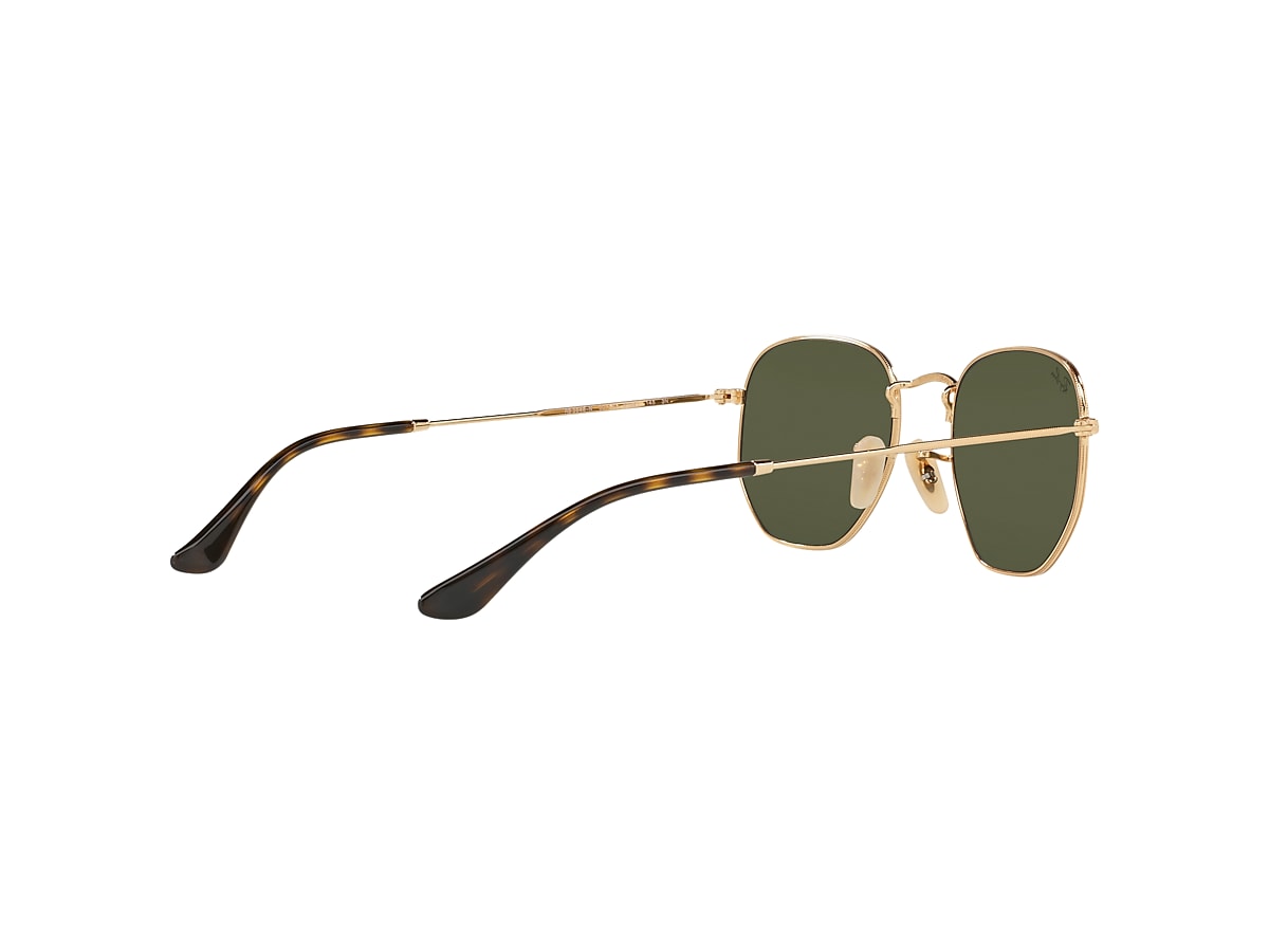 HEXAGONAL FLAT LENSES Sunglasses in Arista Gold and Silver HEXAGONAL FLAT LENSES Sunglasses in Arista Gold and Silver