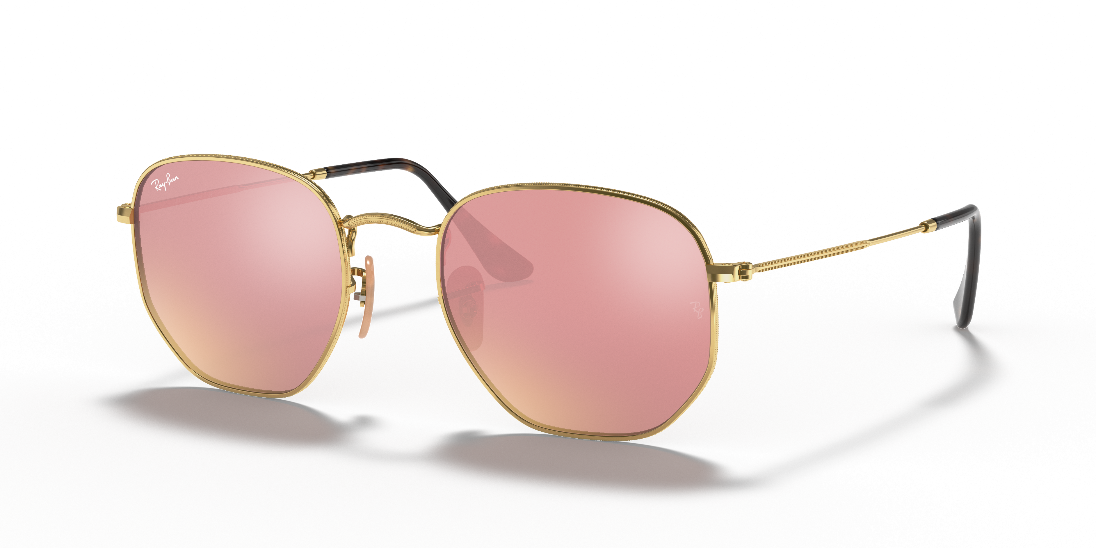 rose gold lens ray bans