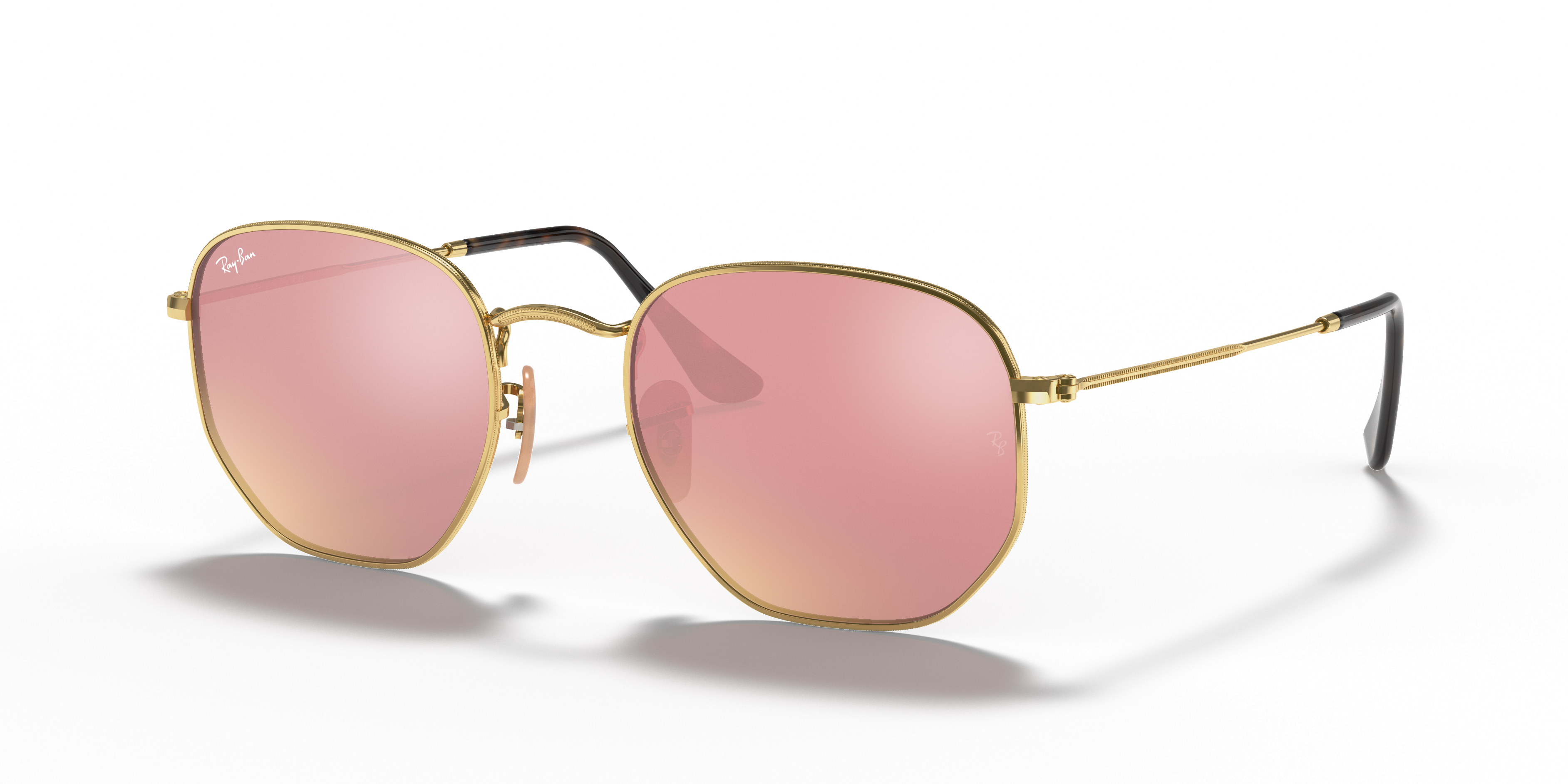 HEXAGONAL FLAT LENSES Sunglasses in Gold and Copper - RB3548N 