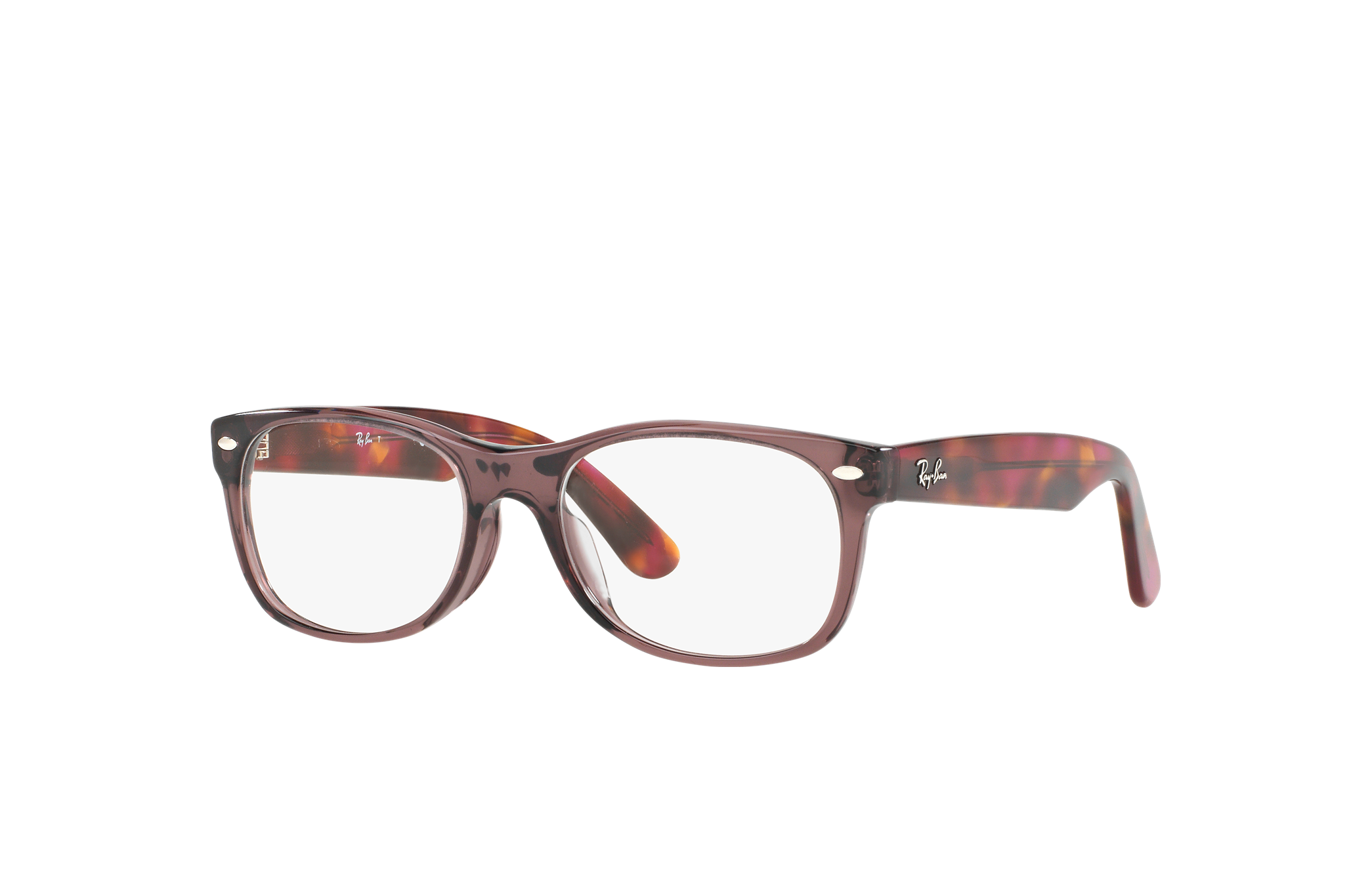 New Wayfarer Optics Polarized Eyeglasses with Polished Brown and Clear ...