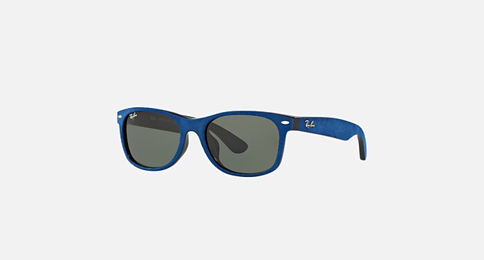 NEW WAYFARER WITH ALCANTARA Sunglasses in Blue and G 15 Green RB2132F Ray Ban