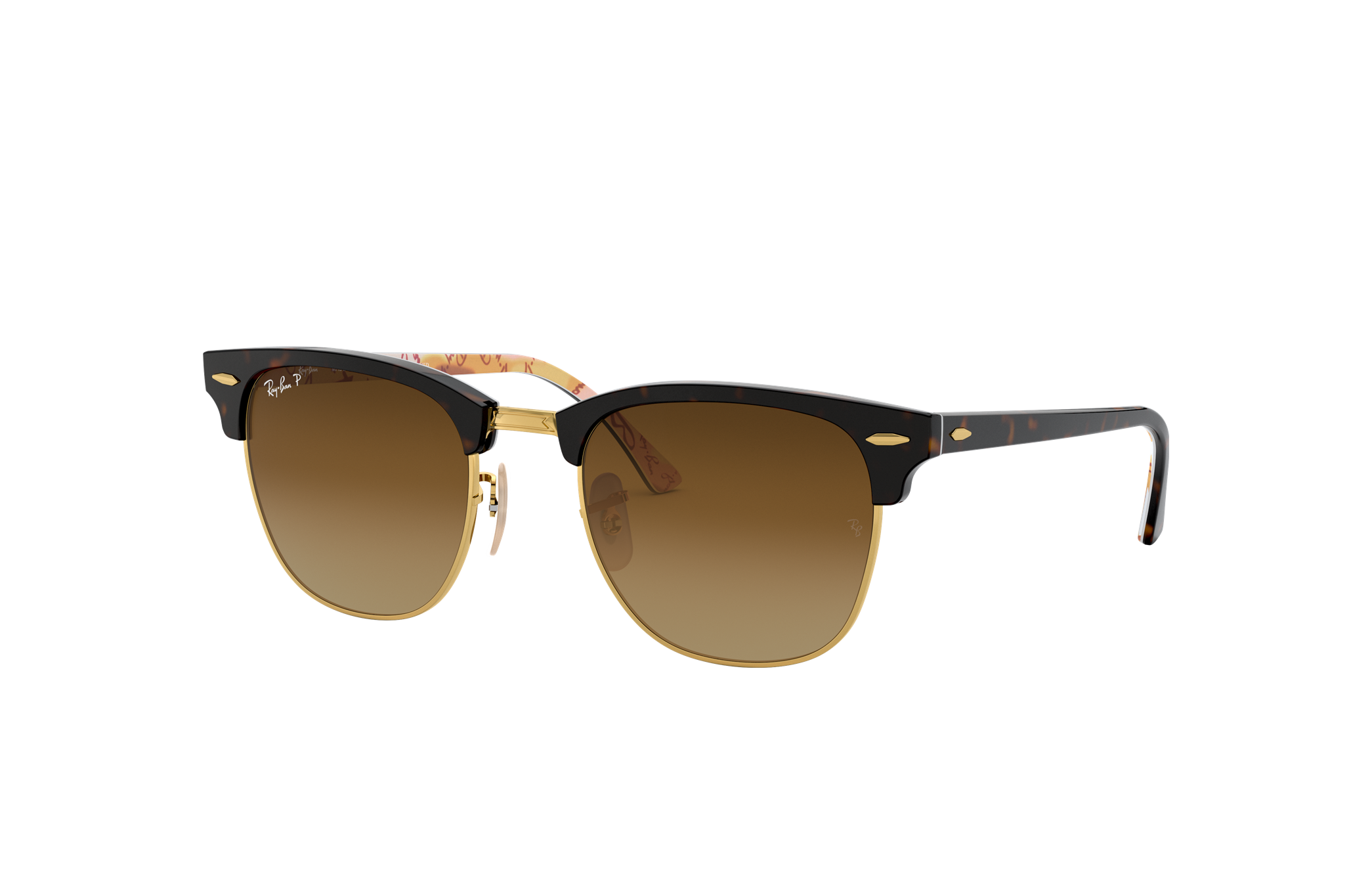 ray ban clubmaster tortoise brown lens