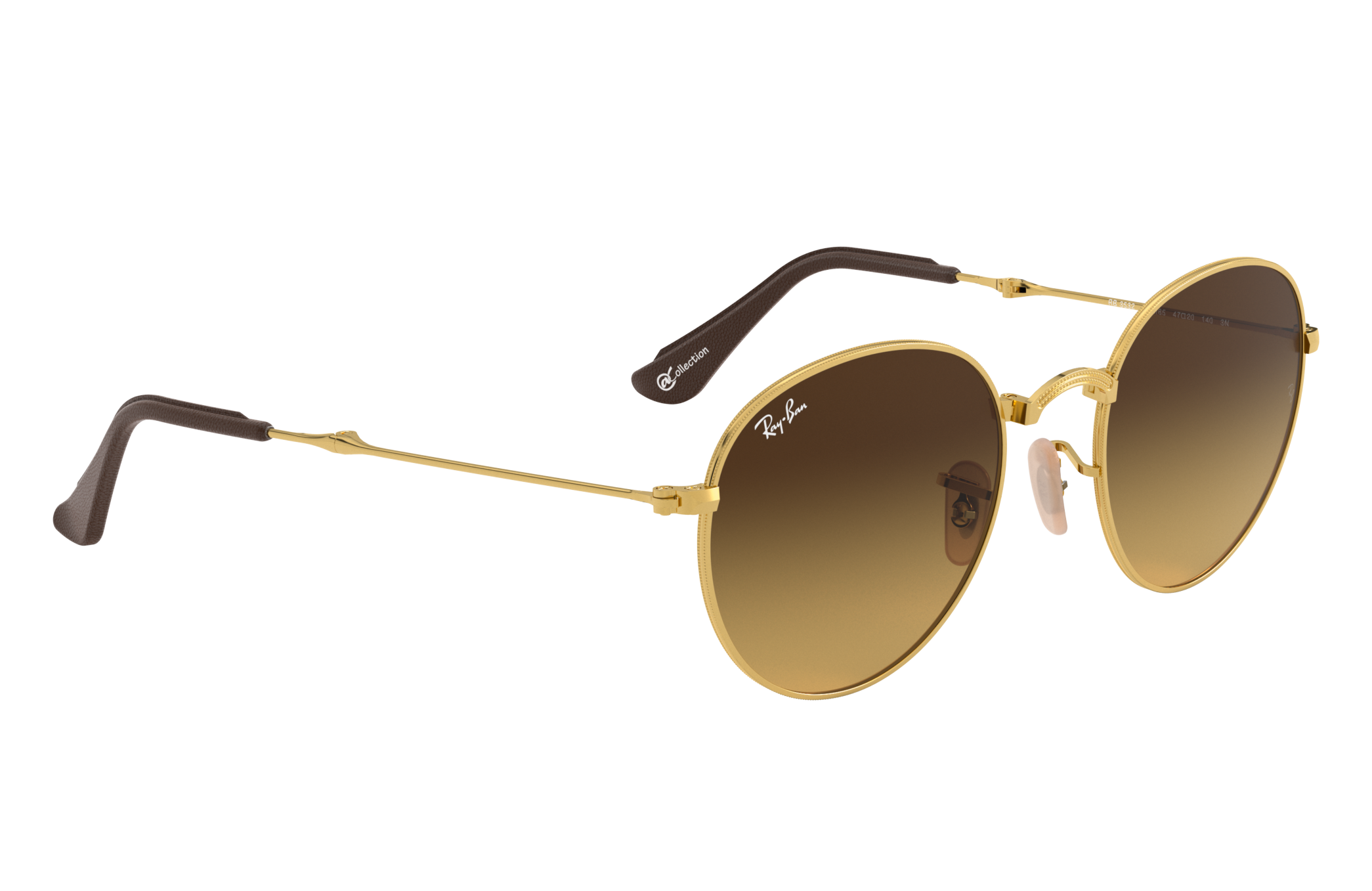 ray ban round metal folding