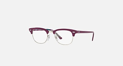 CLUBMASTER OPTICS Eyeglasses with Red Havana and Clear (51-21
