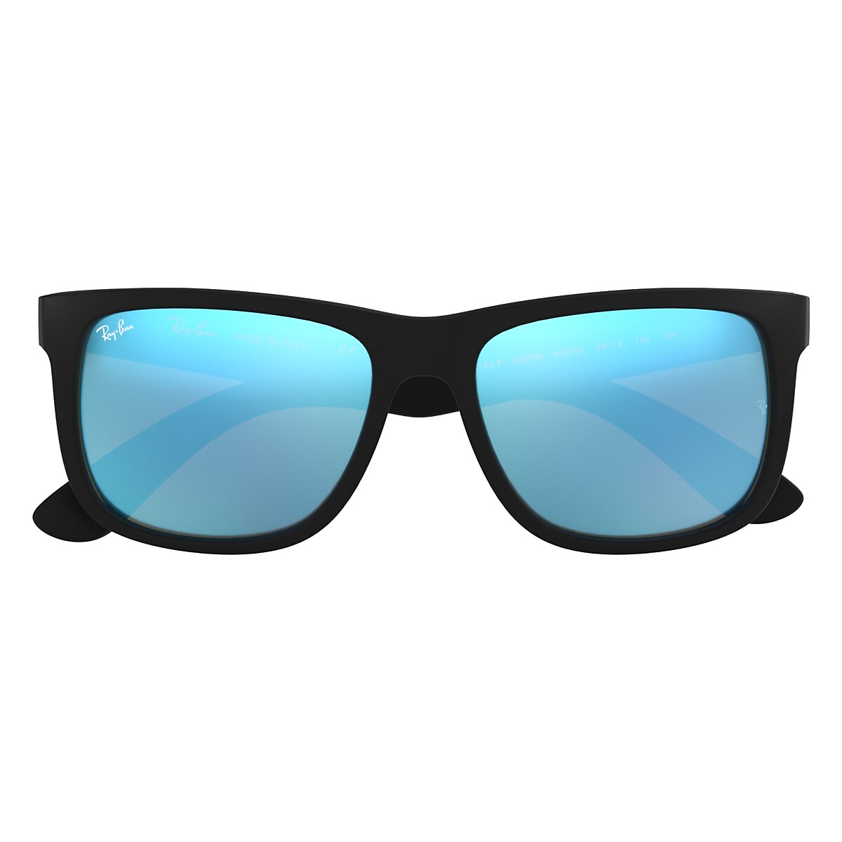 JUSTIN COLOR MIX Sunglasses in Rubber Black and Blue Mirror JUSTIN COLOR MIX Sunglasses in Rubber Black and Blue Mirror