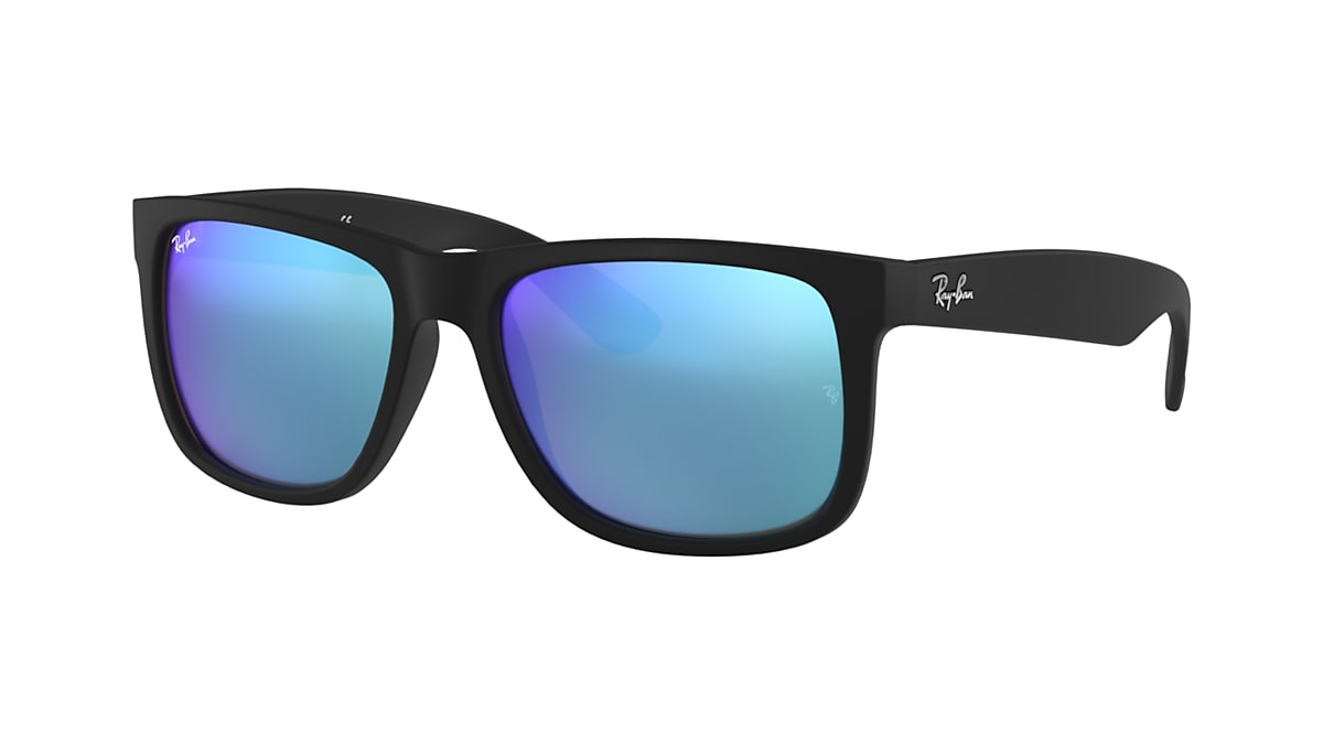 【レイバン公式ストア】 Ray-Ban® JUSTIN COLOR MIX サングラス | ブラック X ブルーミラー - RB4165F