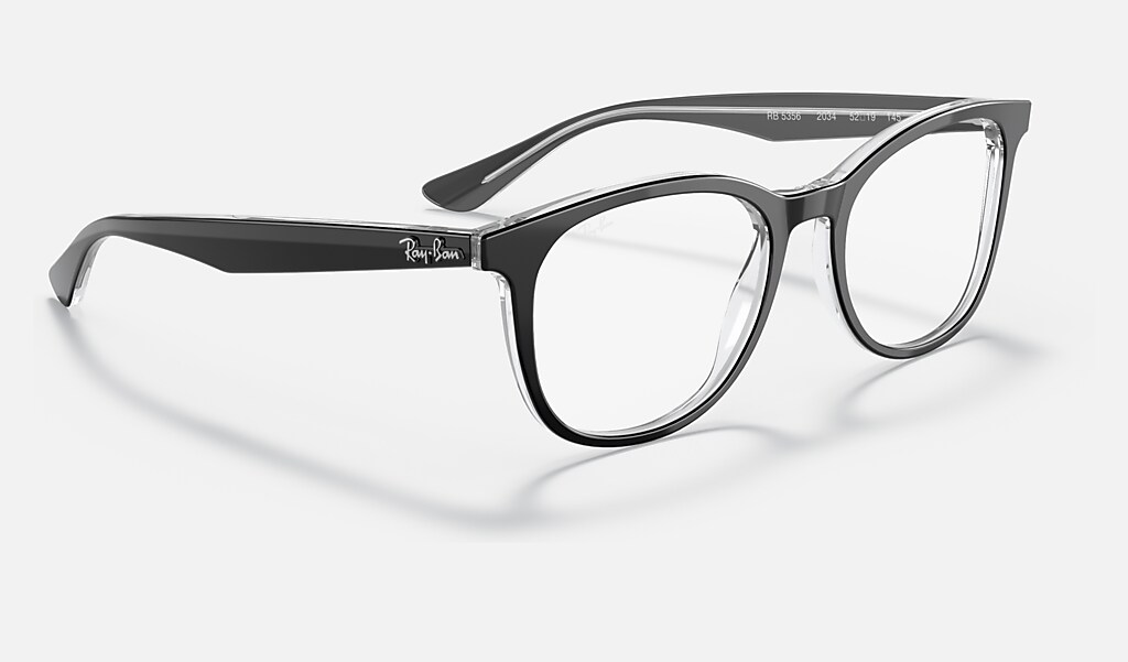 Rb5356 Optics Eyeglasses with Black On Transparent Frame | Ray-Ban®