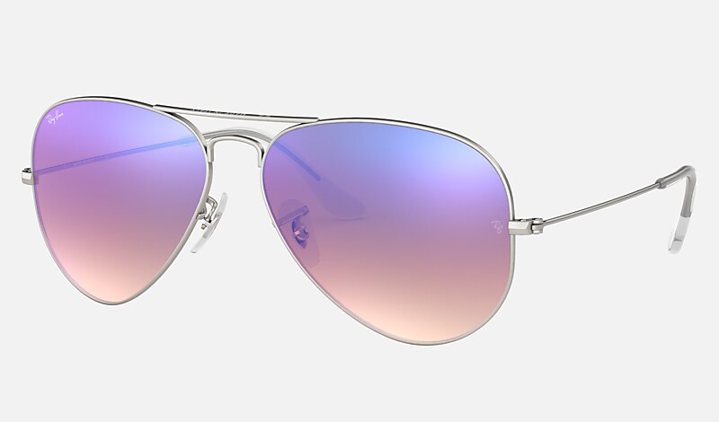 Ray ban store silver gradient flash