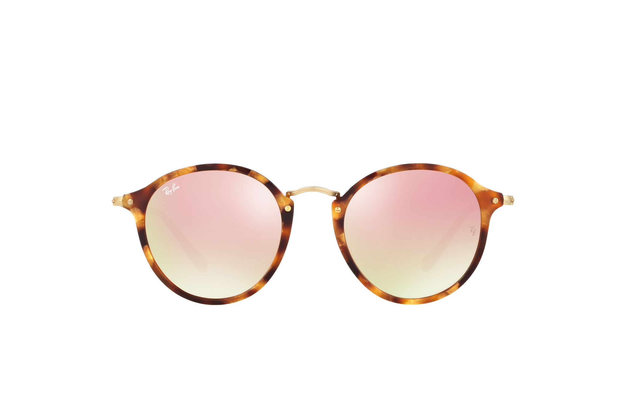 ray ban round fleck flash lenses gradient