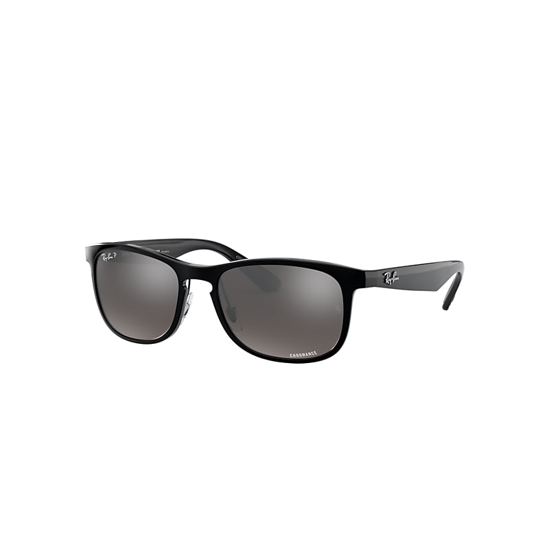 Ray-Ban Rb4263 Chromance Sunglasses Black Frame Silver Lenses Polarized 55-18