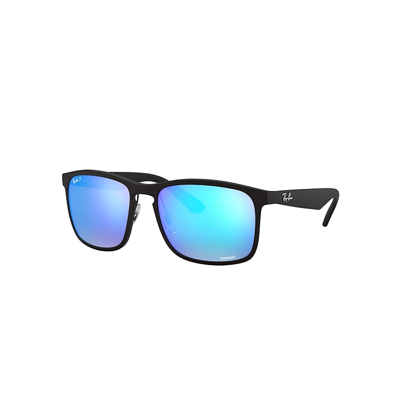 Ray-Ban Rb4264 Chromance Sunglasses Black Frame Blue Lenses Polarized 58-18