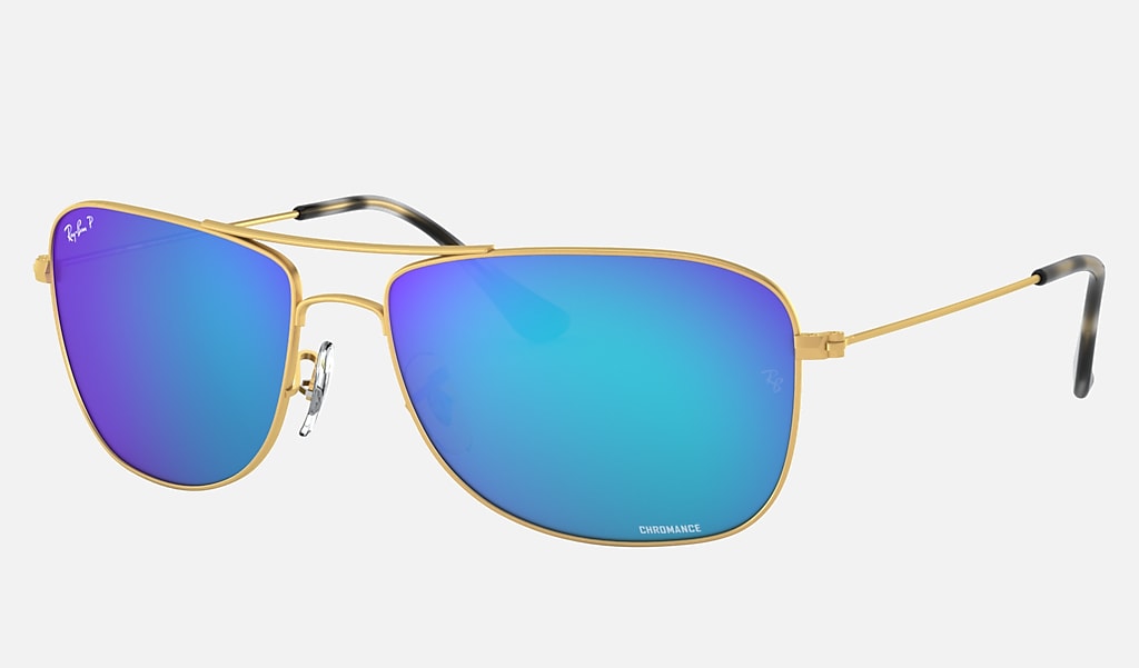 Rb3543 Chromance Sunglasses in Gold and Blue | Ray-Ban®