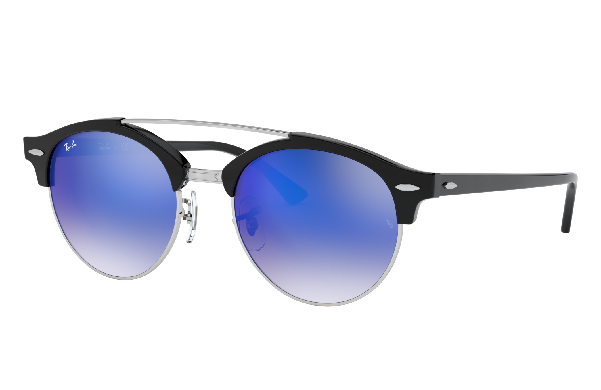 black and blue ray ban sunglasses