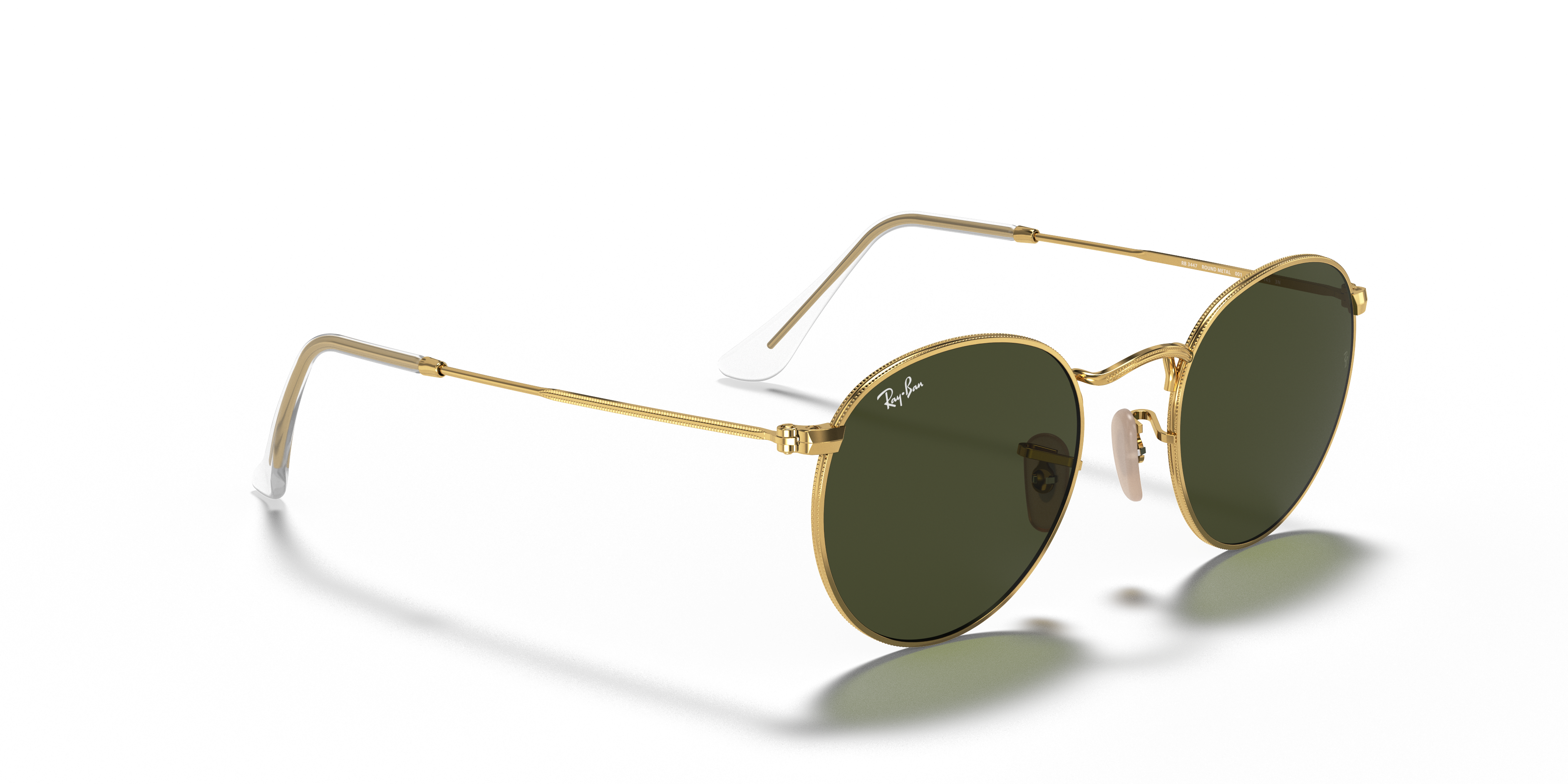 Ray Ban Ronde zonnebril goud-groen casual uitstraling Accessoires Zonnebrillen Ronde zonnebrillen