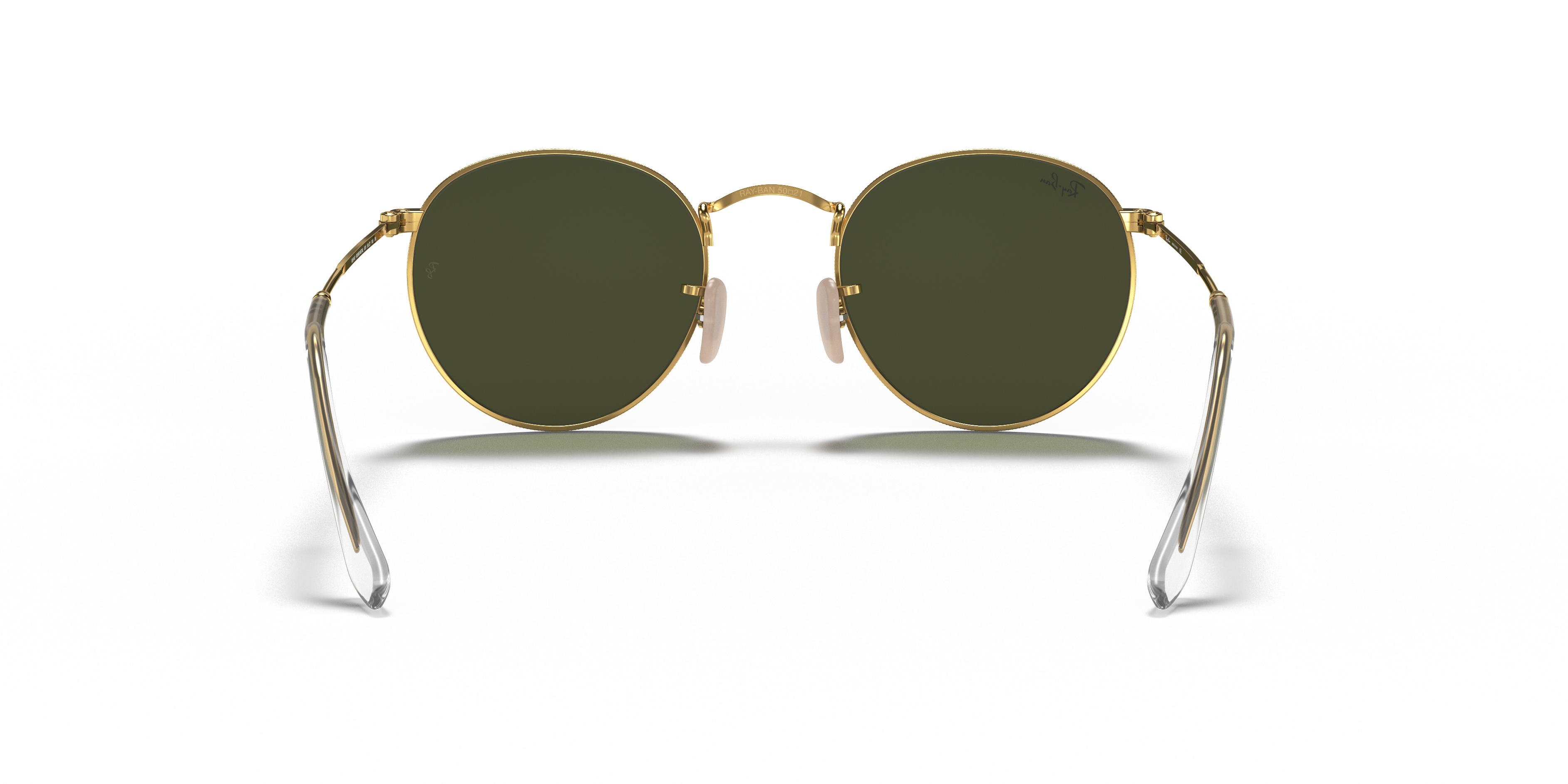 ray ban round gold metal