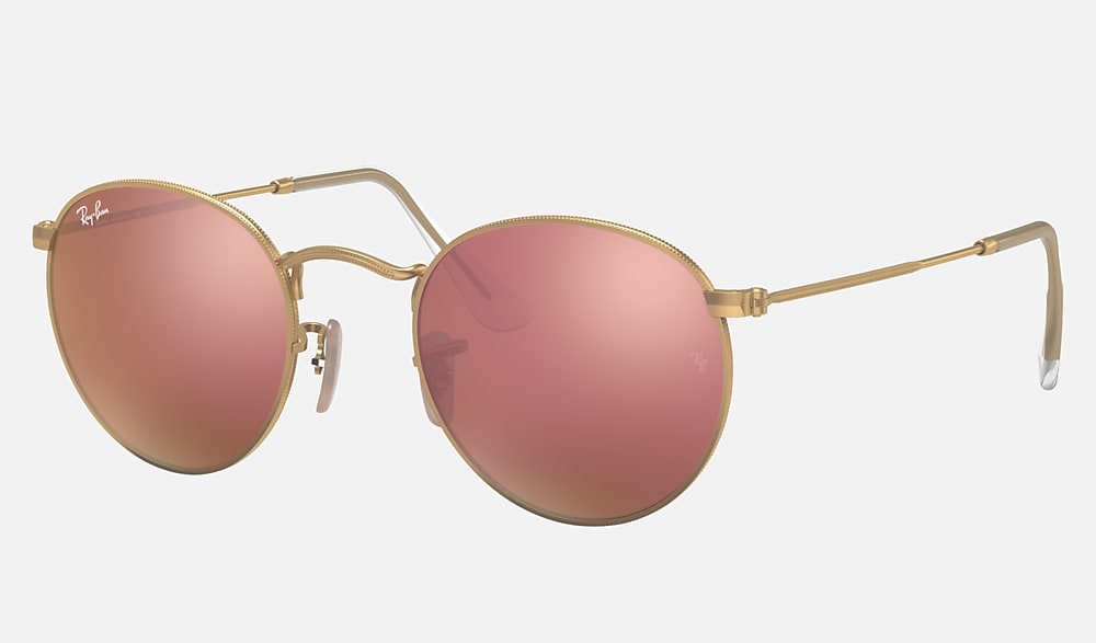 Ray ban round hot sale metal rose gold