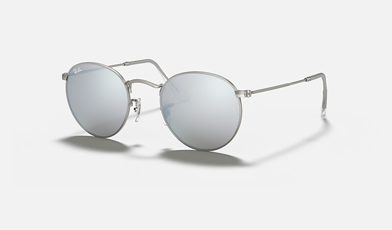 ROUND FLASH LENSES Sunglasses in Silver and Silver RB3447 Ray