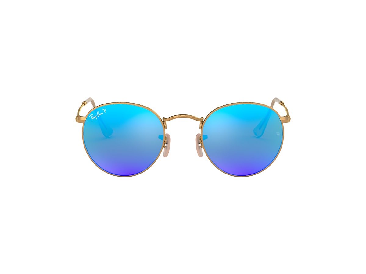 talent Hover Person med ansvar for sportsspil ROUND FLASH LENSES Sunglasses in Gold and Blue - RB3447 | Ray-Ban® US