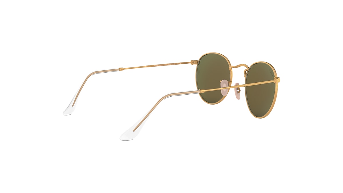 ROUND FLASH LENSES Sunglasses in Gold and Blue - RB3447