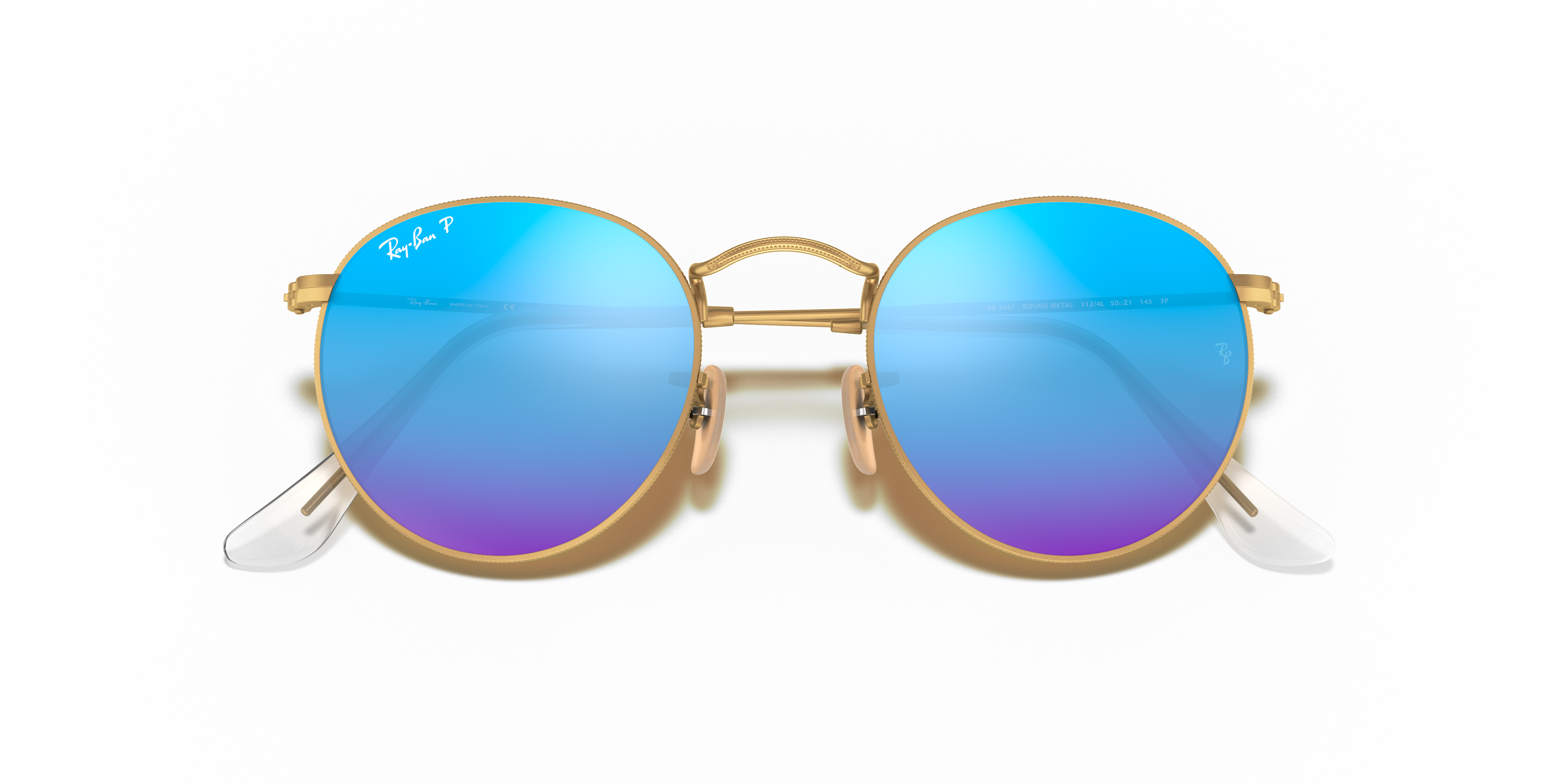 Ray-Ban Round Flash Lenses RB3447 Gold 