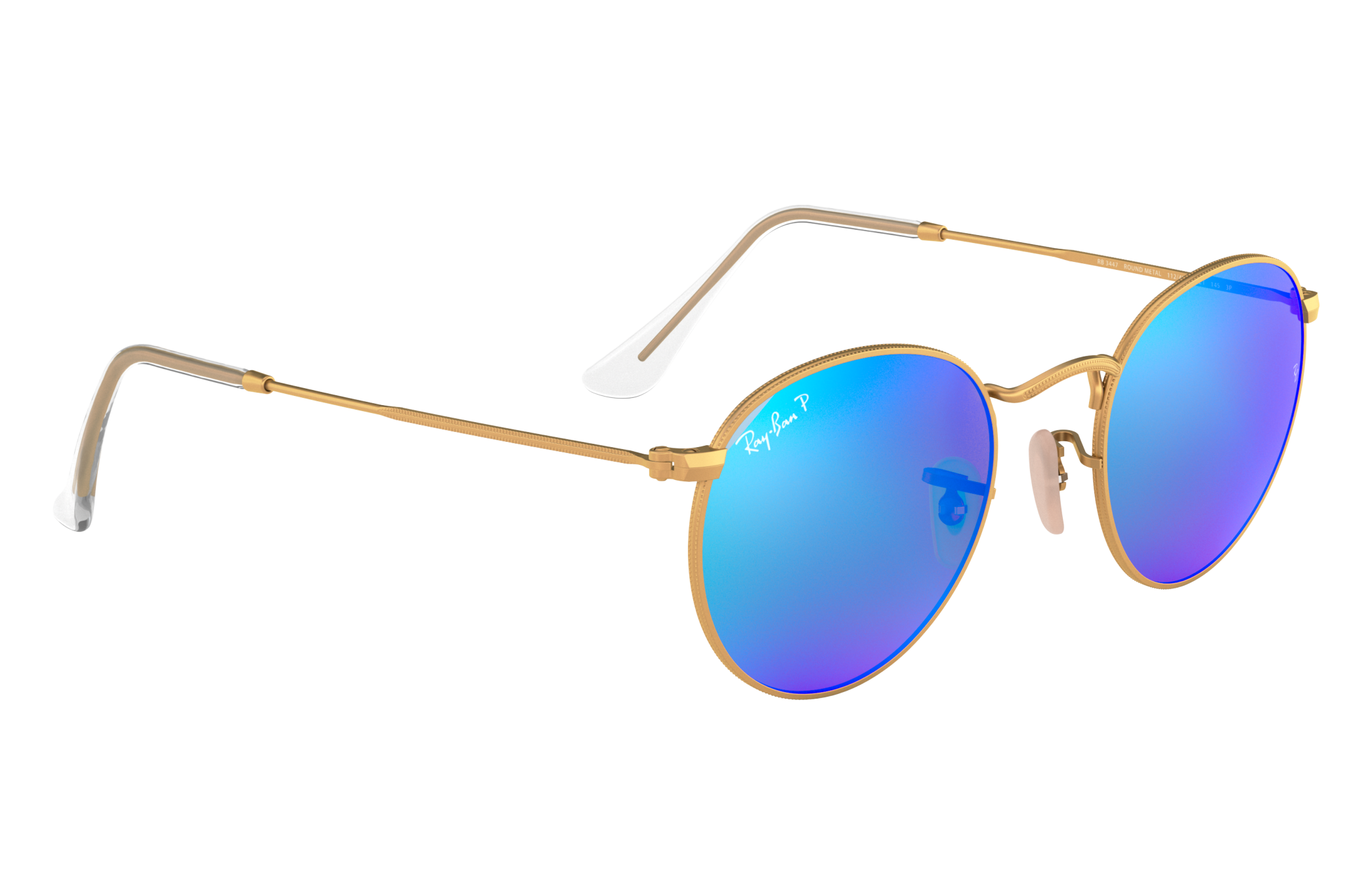 ray ban round polarized blue