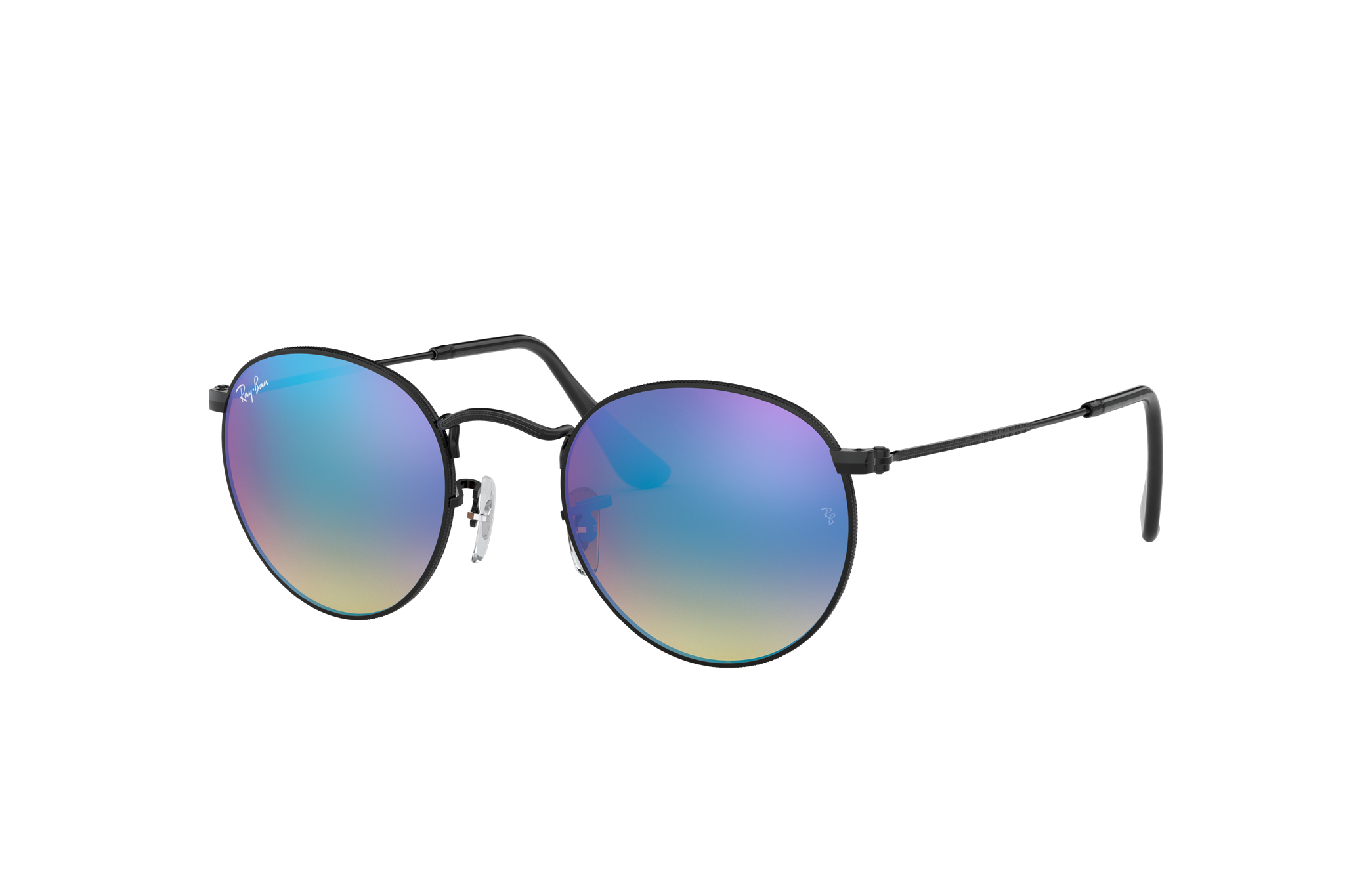 ray ban round blue gradient