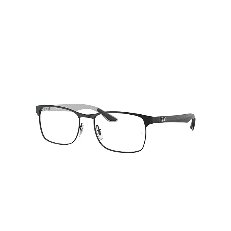 Ray-Ban Rb8416 Optics Eyeglasses Black On Gunmetal Frame Clear Lenses Polarized 53-17