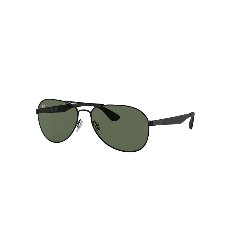 Ray-Ban Rb3549 Sunglasses Black Frame Green Lenses 61-16