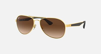 RB3549 Sunglasses in Arista Gold and Brown Polarized - RB3549