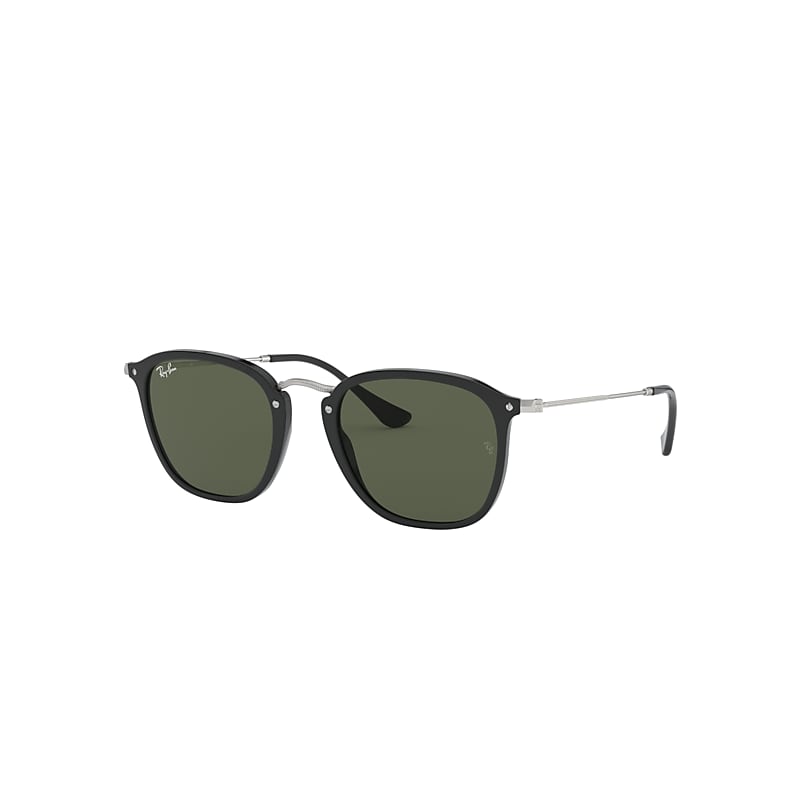 Ray-Ban Rb2448n Sunglasses Silver Frame Green Lenses 51-21