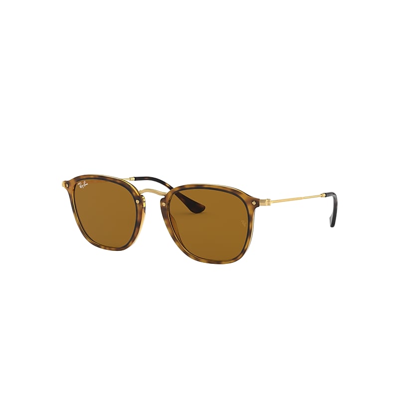 Ray-Ban Rb2448n Sunglasses Gold Frame Brown Lenses 51-21