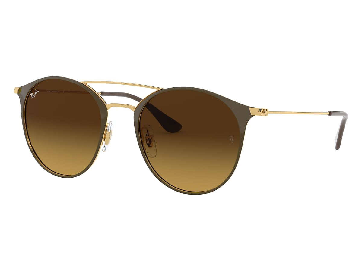 Rb3546 Sunglasses in Brown On Gold and Brown | Ray-Ban®