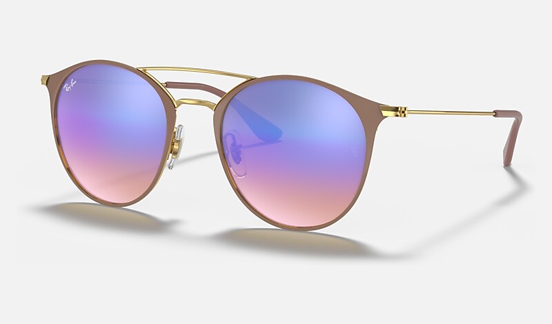 RB3546 Sunglasses in Beige On Gold and Blue - RB3546 | Ray-Ban® CA