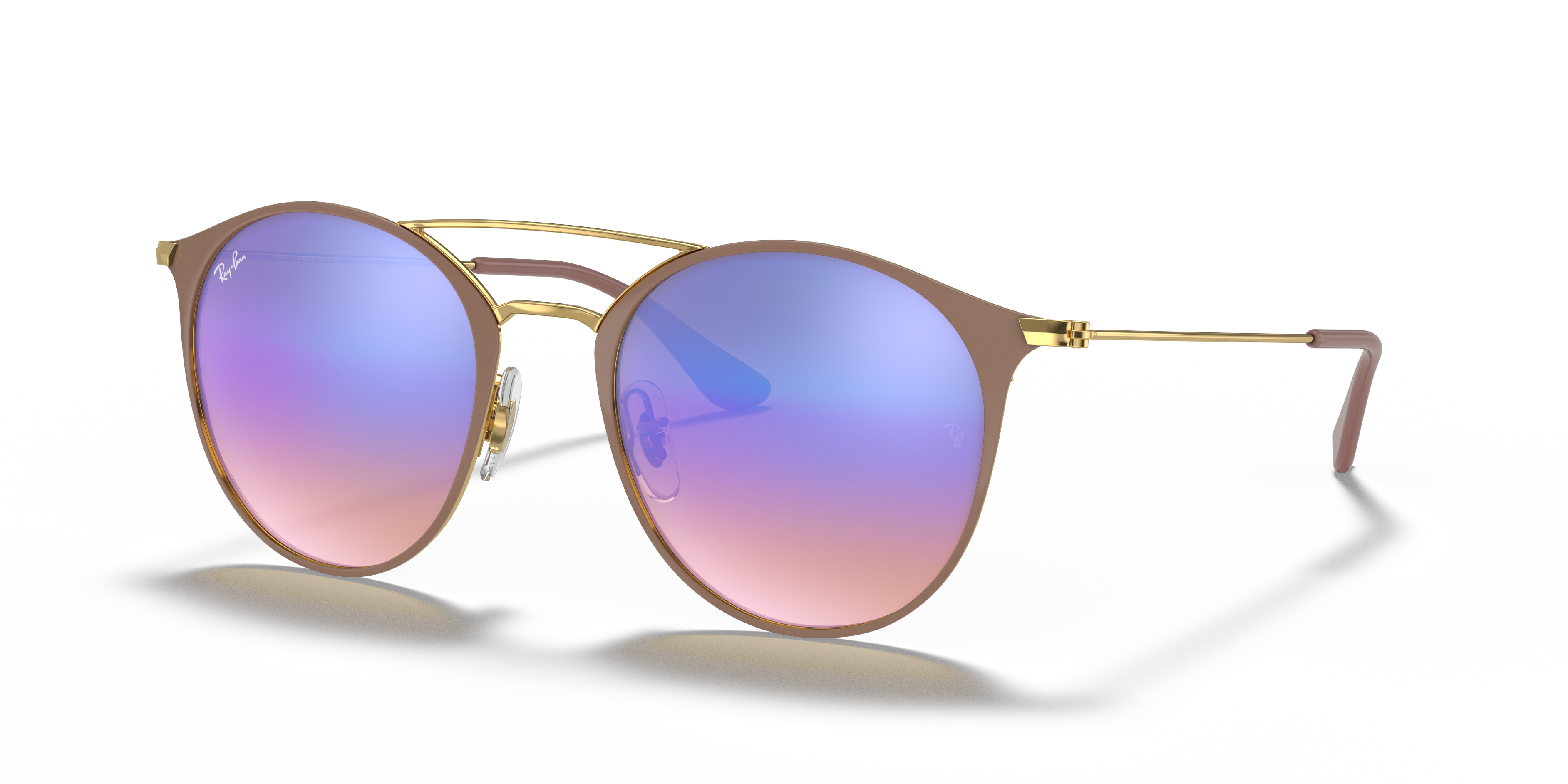 RB3546 Sunglasses in Beige On Gold and Blue - RB3546 | Ray-Ban® CA