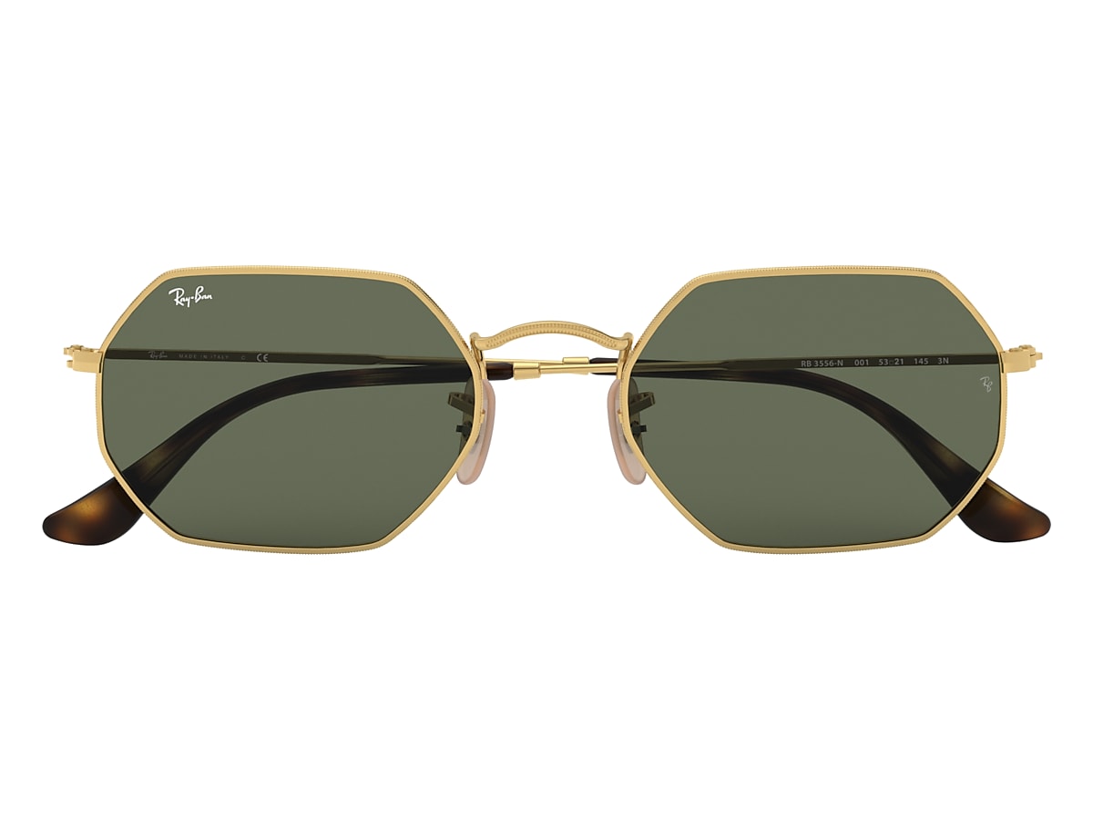 Burger Meander Nedsænkning OCTAGONAL CLASSIC Sunglasses in Gold and Green - RB3556N | Ray-Ban® US