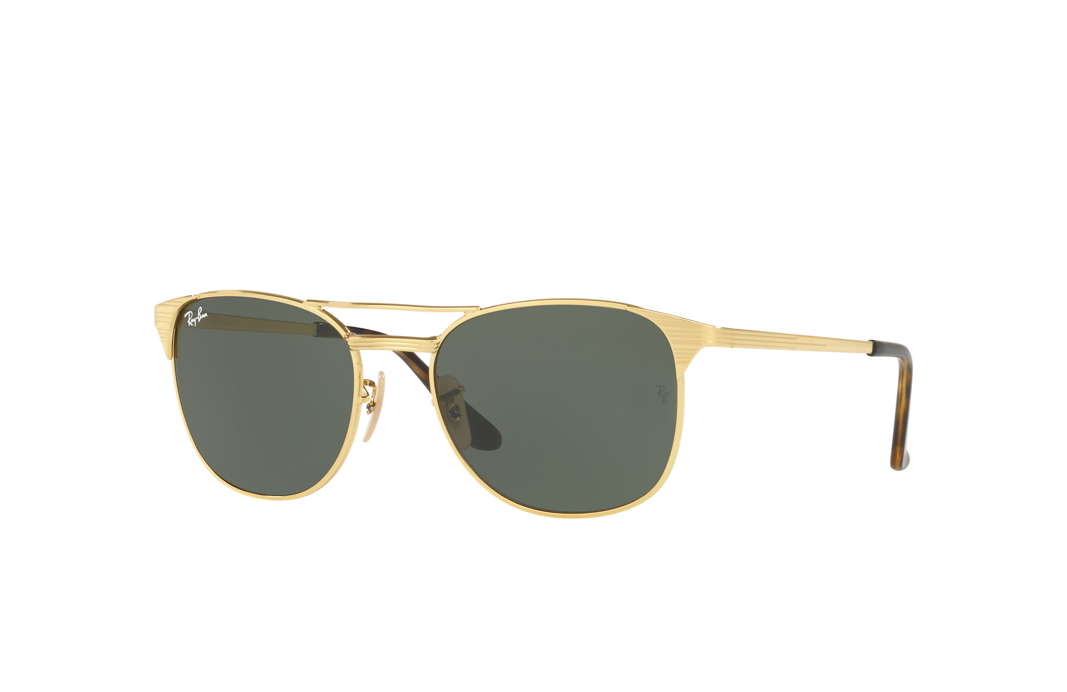 Signet Sunglasses in Gold and Green | Ray-Ban®