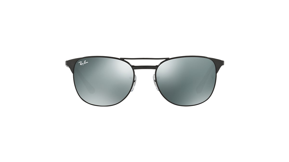 Signet Sunglasses in Black and Silver | Ray-Ban®