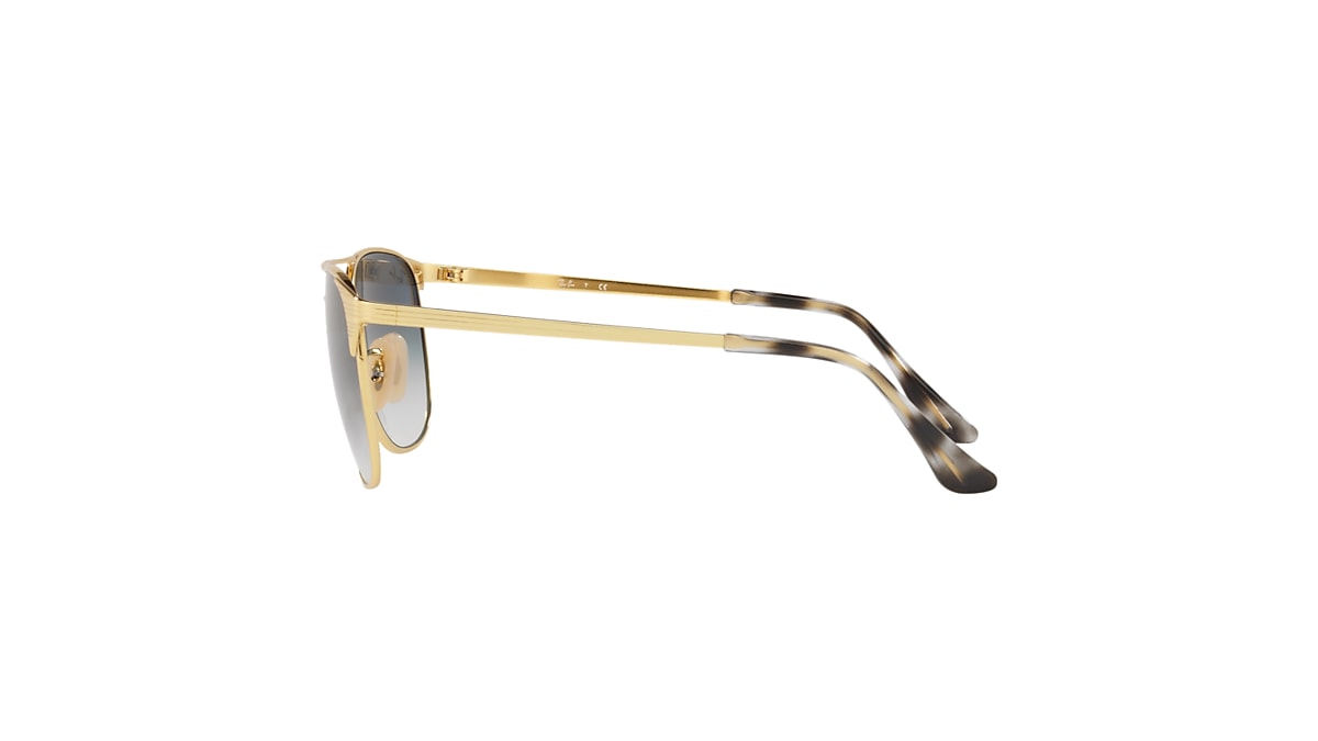 Signet Sunglasses in Gold and Light Blue | Ray-Ban®