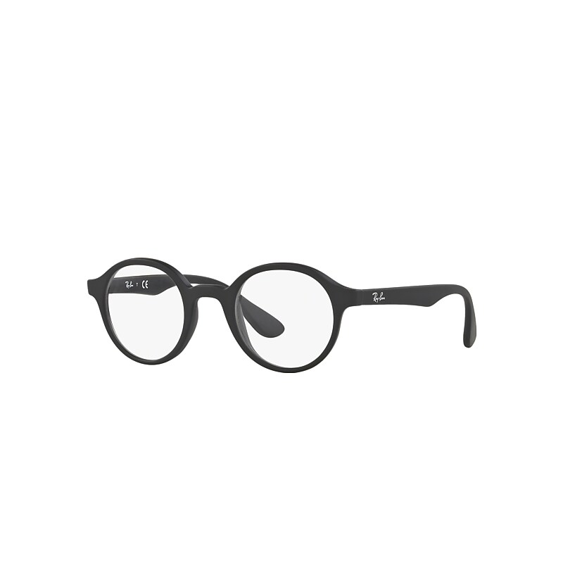 Ray-Ban Junior Rb1561 Optics Kids Eyeglasses Rubber Black Frame Clear Lenses Polarized 41-20