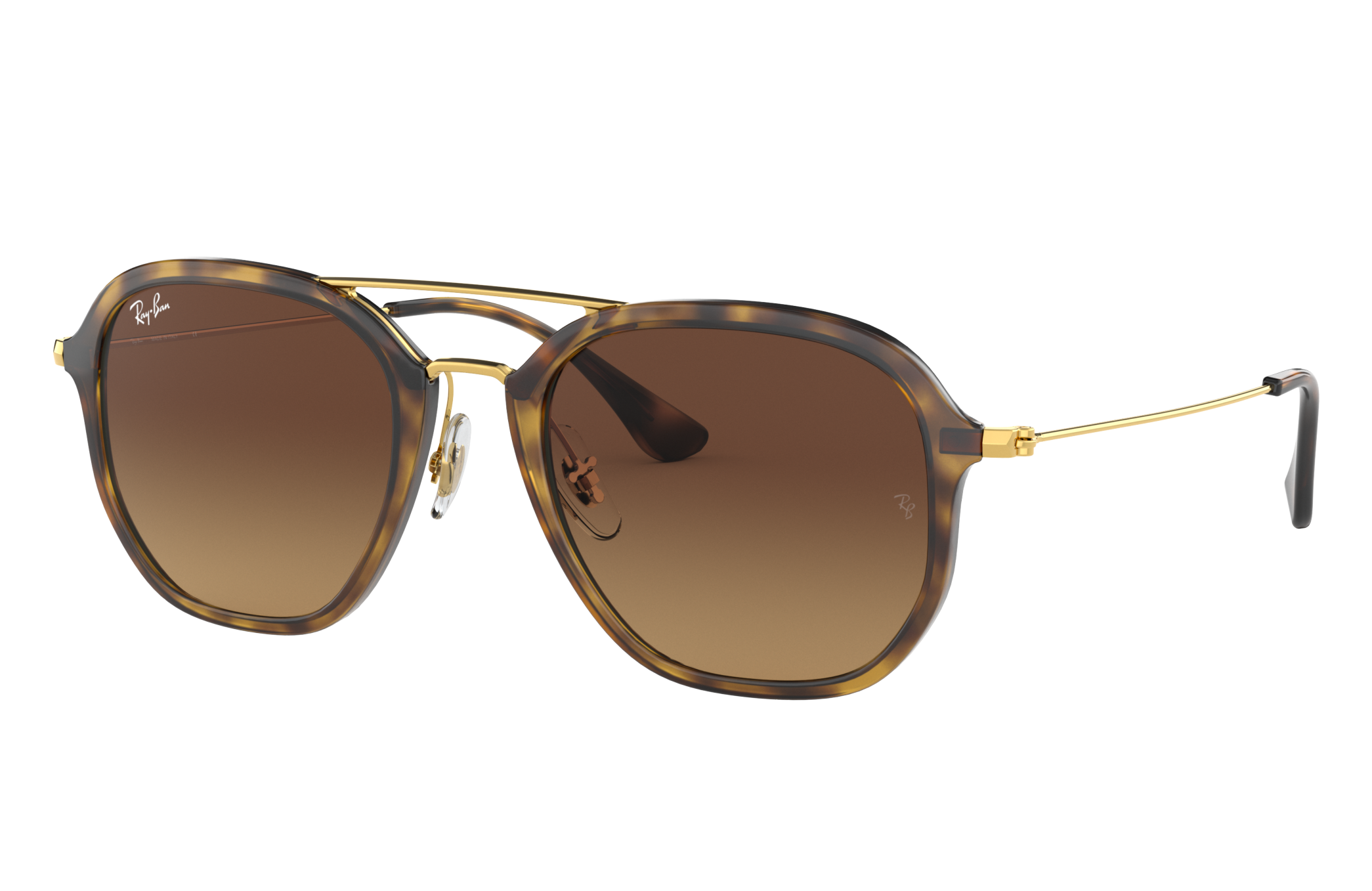 gold and brown ray bans