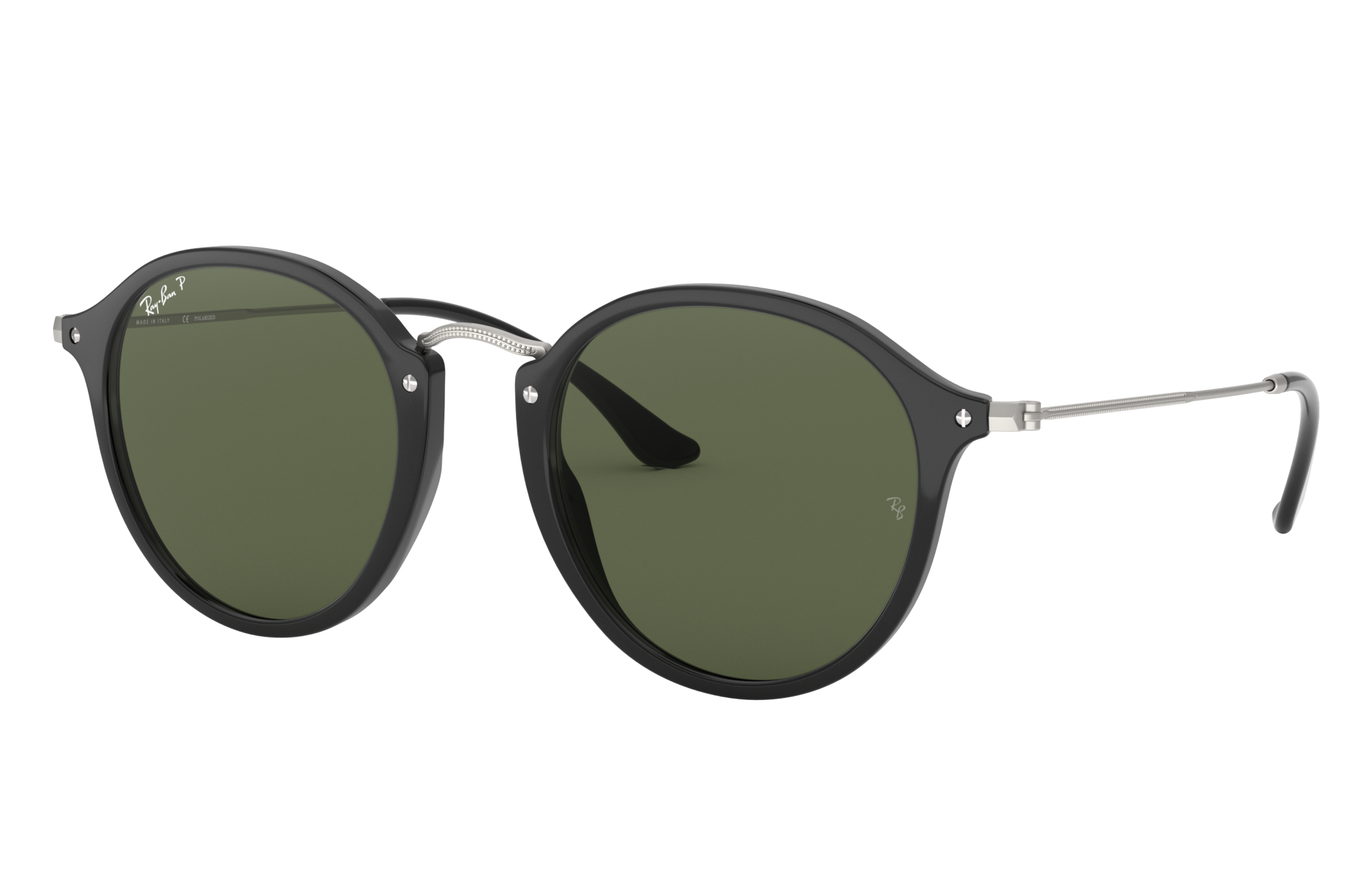 Ray Ban Round Fleck Low Bridge Fit Rb2447f Black Acetate Green Polarized Lenses 0rb2447f901 5849 Ray Ban Hongkong