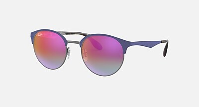 RB3545 Sunglasses in Blue and Violet Gradient Mirror 