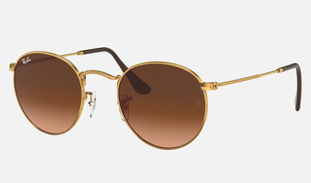 ROUND METAL Sunglasses in Light Bronze and Pink/Brown