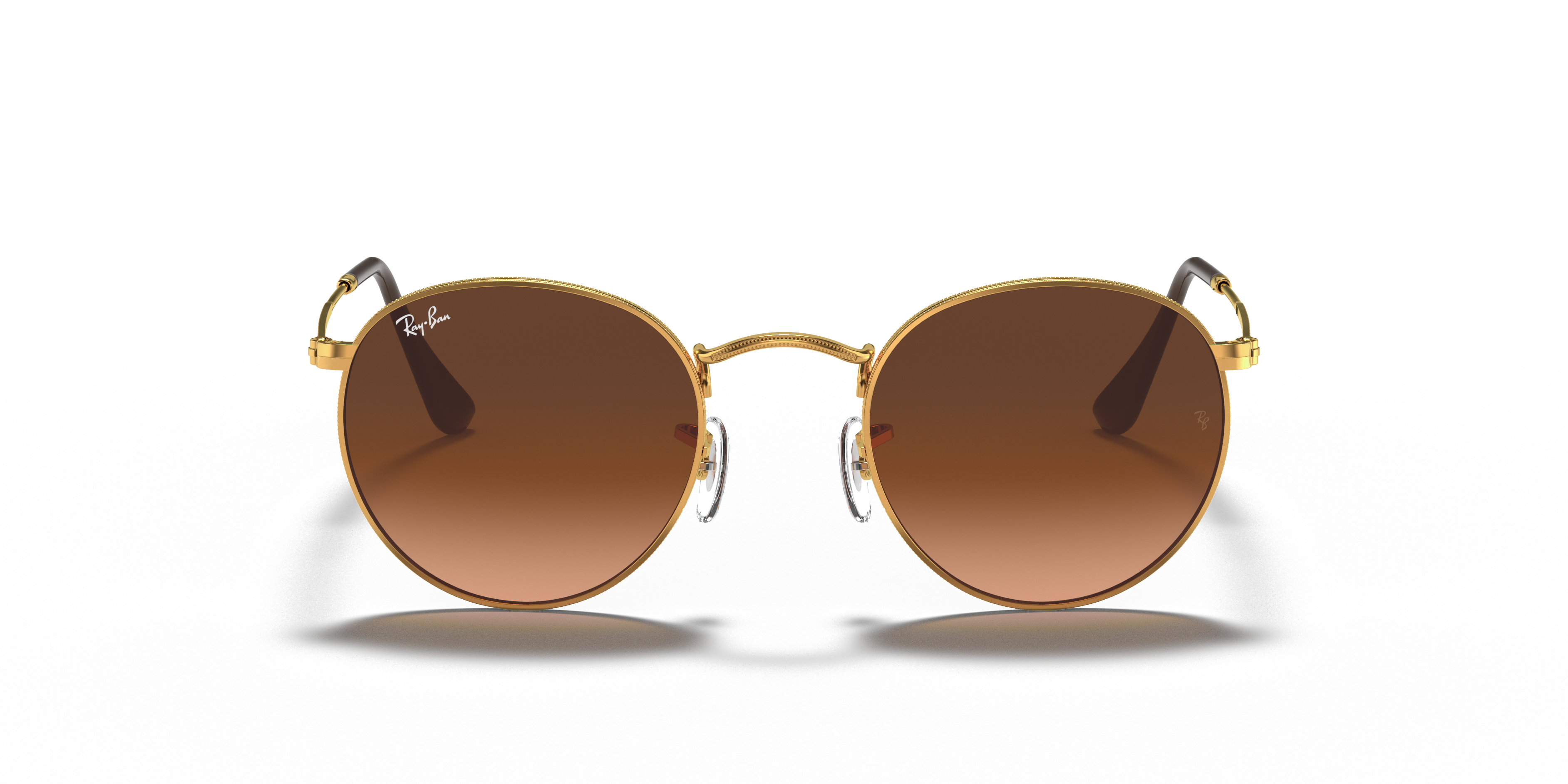 ray ban round metal copper