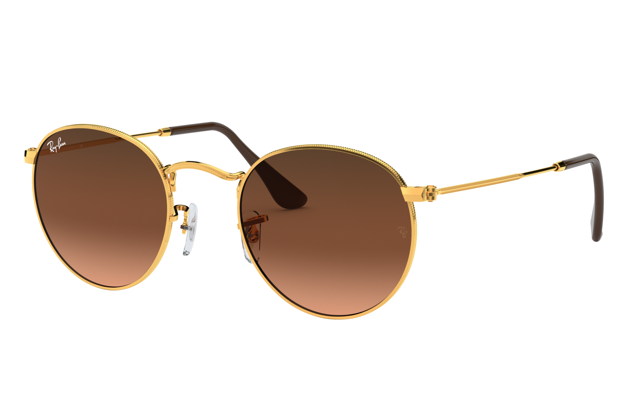 pleegouders genezen Geven Round Metal Sunglasses in Light Bronze and Pink/Brown | Ray-Ban®