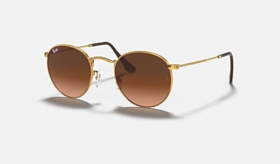 verraden Reactor verloving ROUND METAL Sunglasses in Gold and Green - RB3447 | Ray-Ban® US