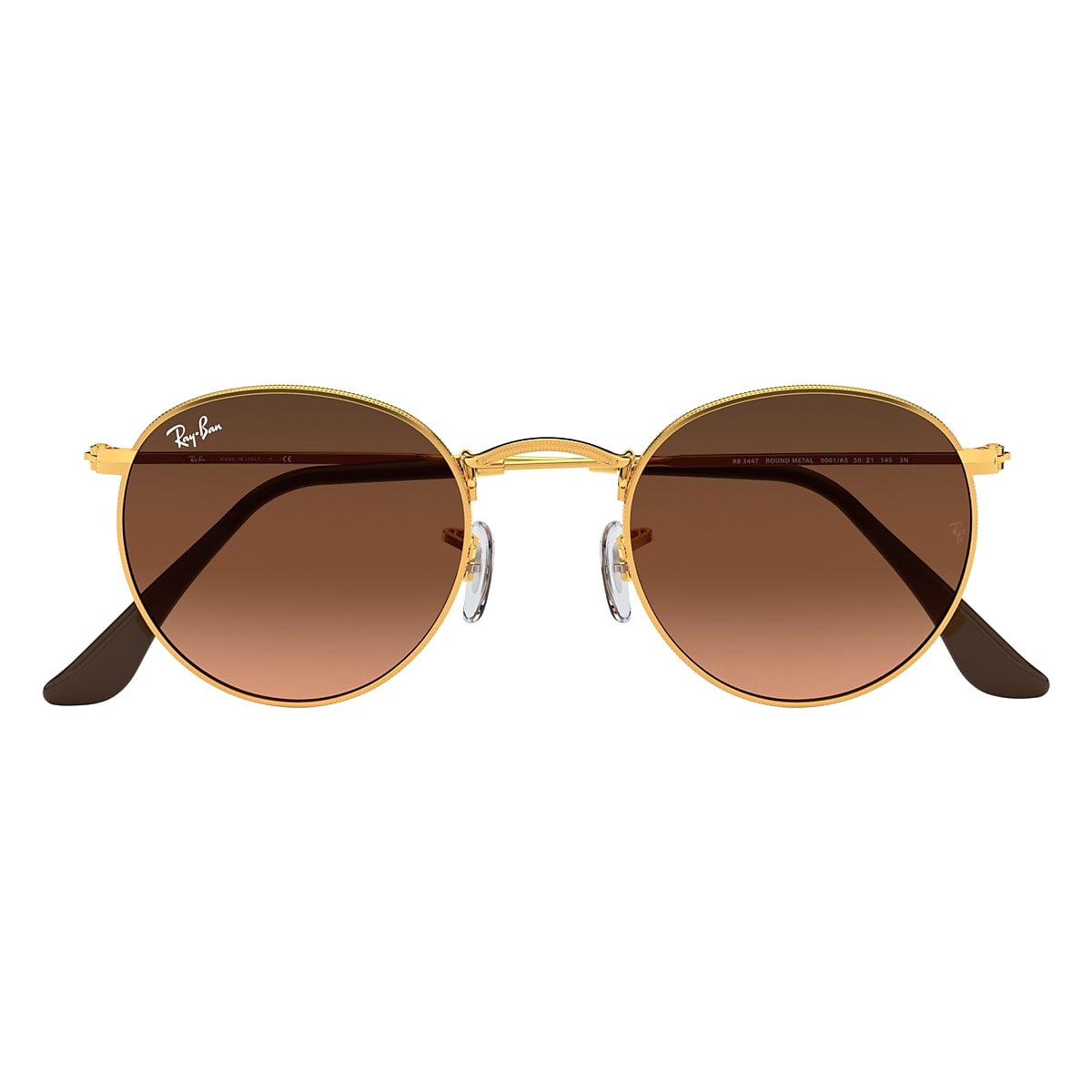 ROUND METAL Sunglasses in Light Bronze and Brown - RB3447 | Ray