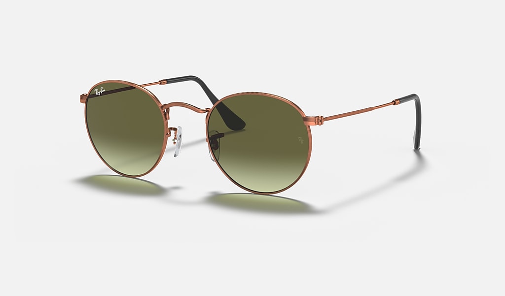 Round Metal Sunglasses in Bronze-Cobre and Verde | Ray-Ban®