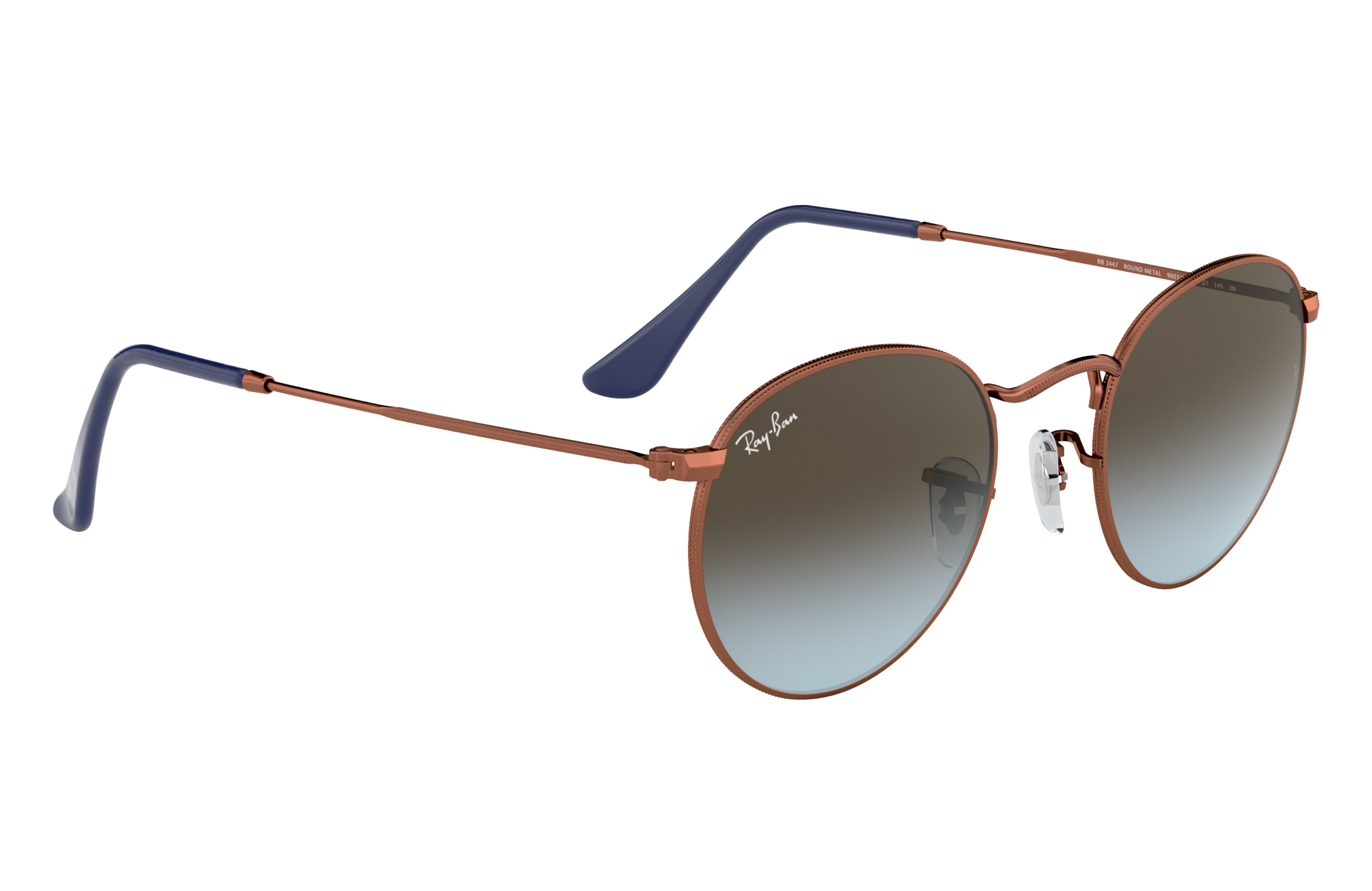 ray ban round metal bronze copper