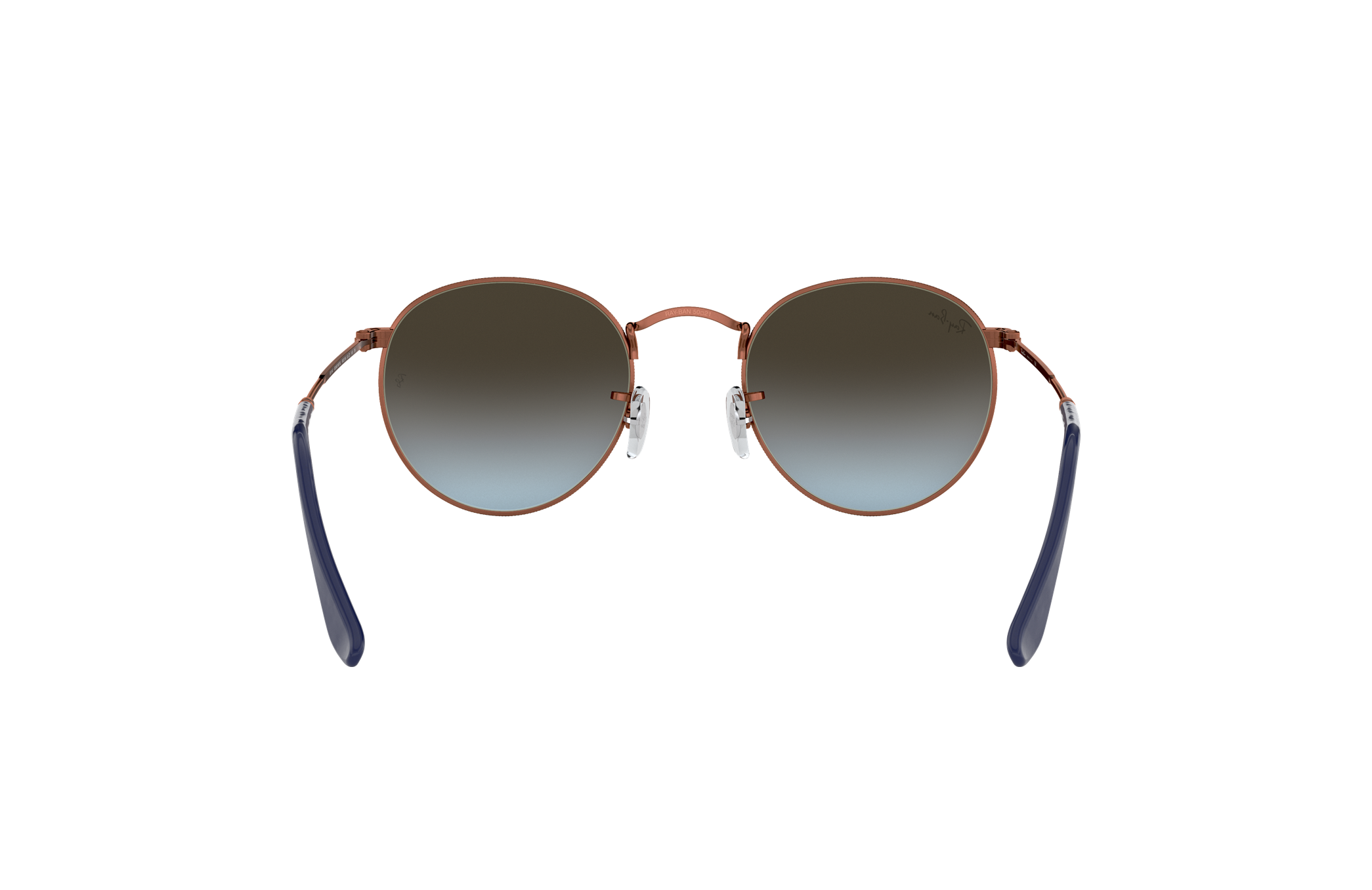 ray ban round metal copper